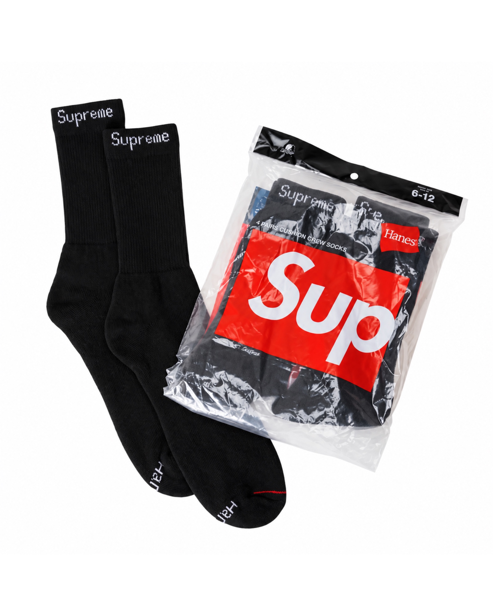 Supreme Hanes Crew Socks (4-Pack)